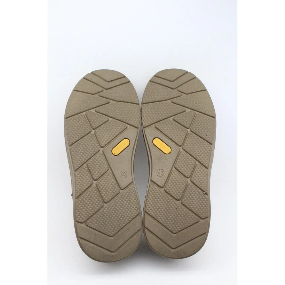 Krisbut Brown Leather Fisherman Sandals Mens Size 40 EU Casual Walking Shoes
